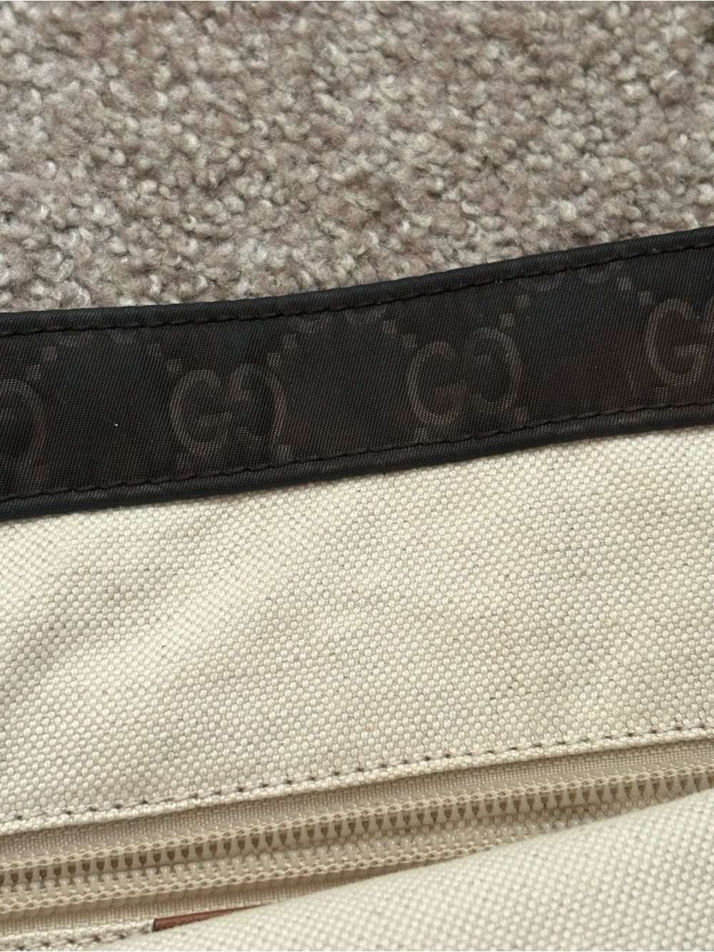 Auth Gucci Black Nylon Tote Bag Large Shoulder Bag Leather Trim 17x14 - Picture 13 of 13